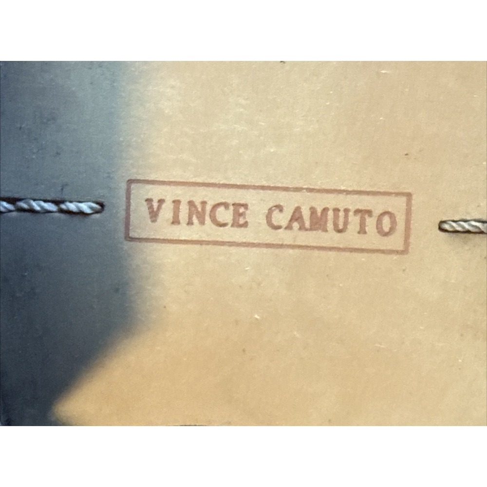 Vince Camuto Boots Womens 6M Pevista Ankle Bootie Black Leather Cut-Out Block - Picture 8 of 12